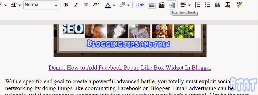 add jump break in blogger