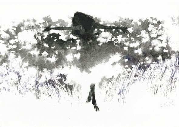 Megumi Tsuji ilustrações singelas preto e branco mulheres japonesas luz e sombra Megumi Tsuji ilustrações singelas preto e branco mulheres japonesas luz e sombra