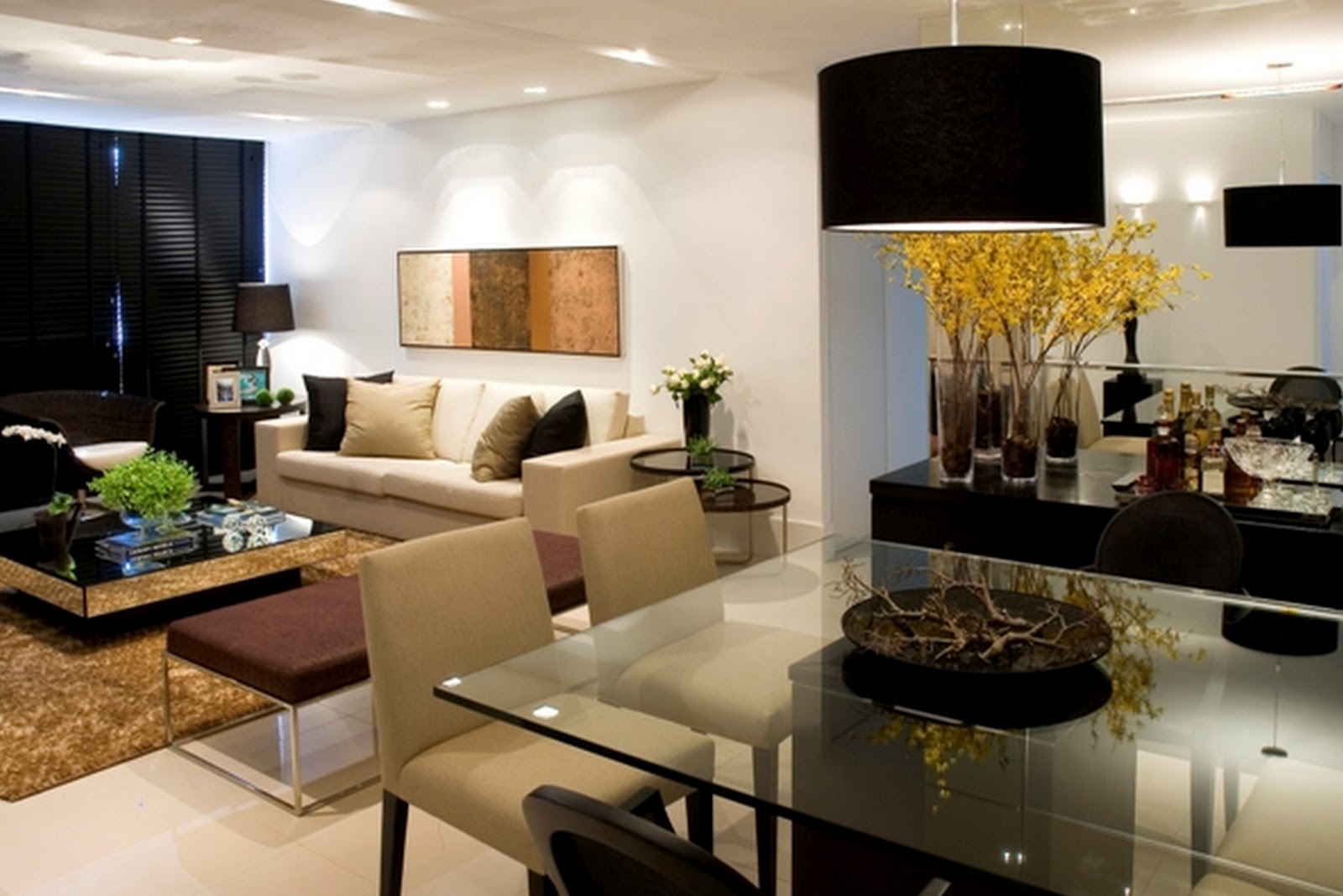 Sala De Tv E Sala De Jantar Juntas ~ Toques e Retoques Uma sala e dois ambientes Sala De Tv E Sala De Jantar Juntas ~ Toques e Retoques Uma sala e dois ambientes