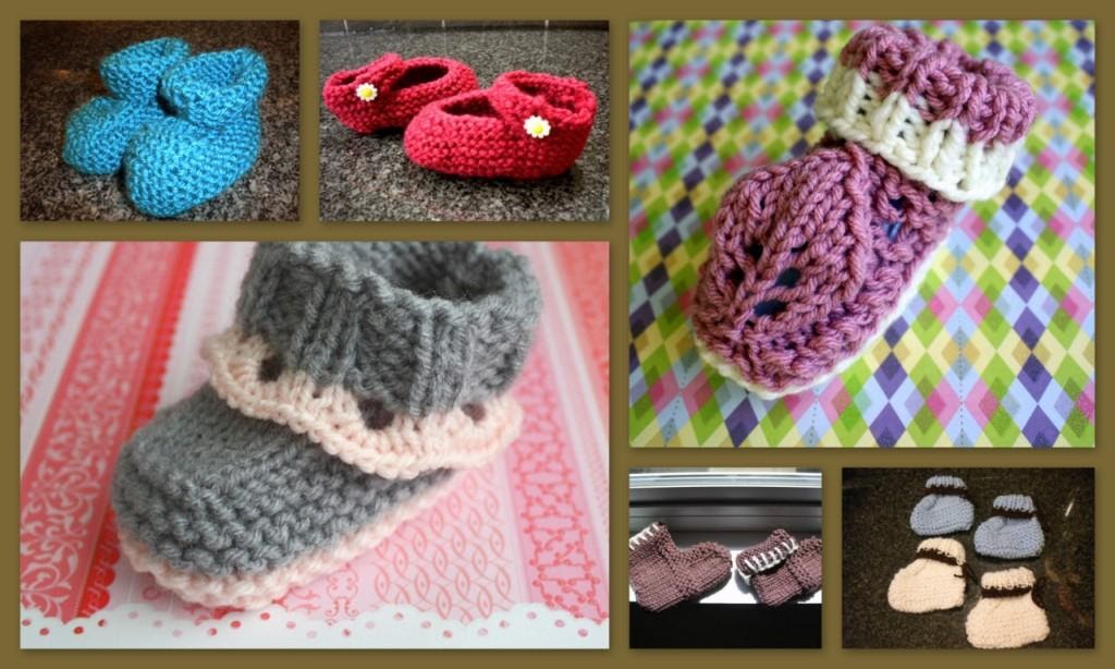The Createry Shop Easy Baby Booties Knit On Straight Needles