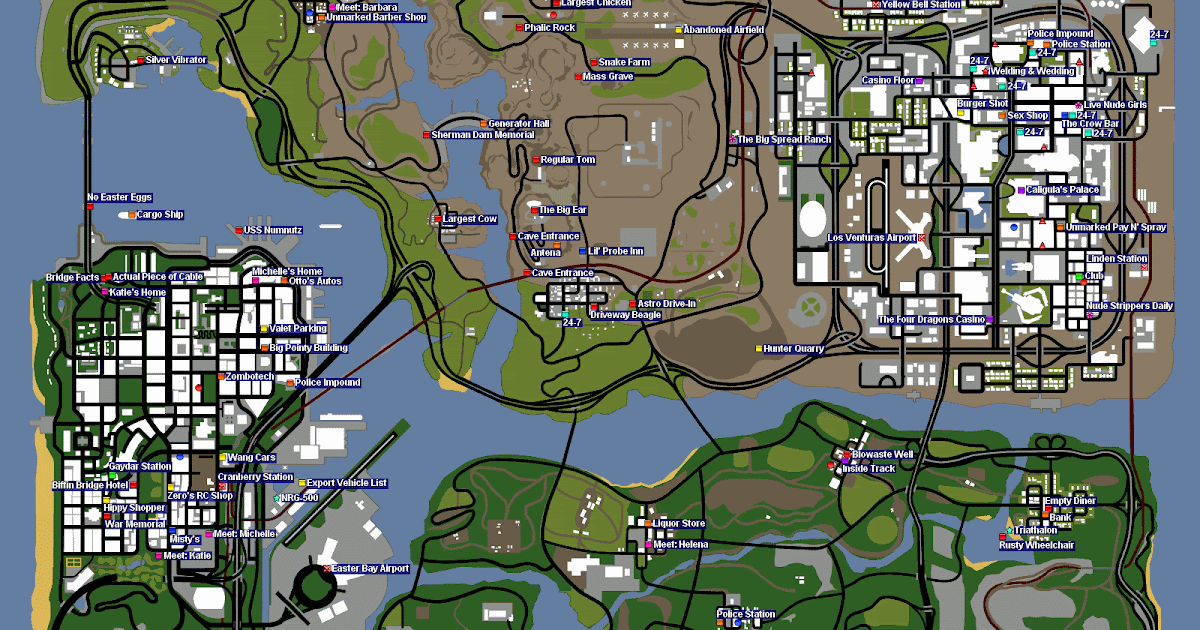 Trucos del GTA San Andreas Nuevo mapa añadido con secretos