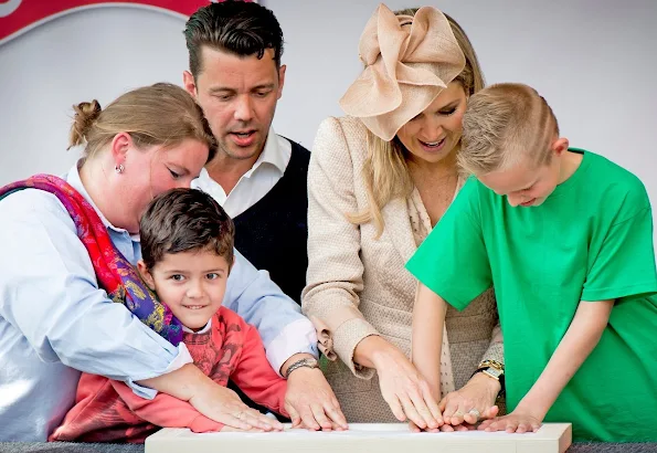 Queen Maxima of The Netherlands opened Care Education Center of royal Kentalis on May 22, 2015 in Zoetermeer, The Netherlands.