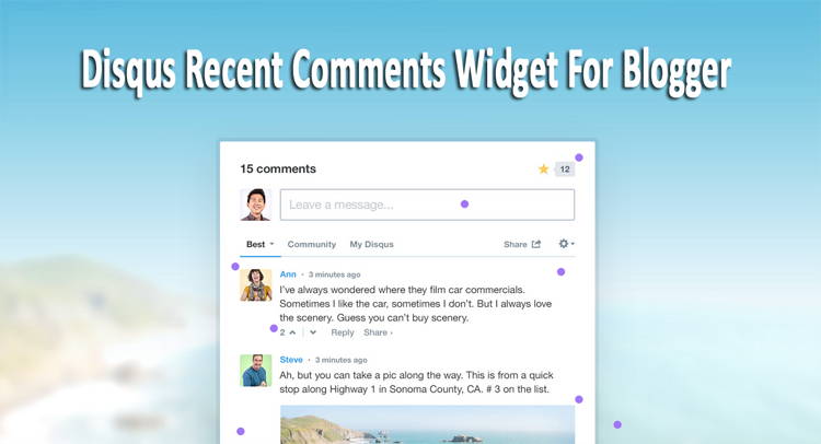 Disqus Recent Comments Widget For Blogger Disqus Recent Comments Widget For Blogger
