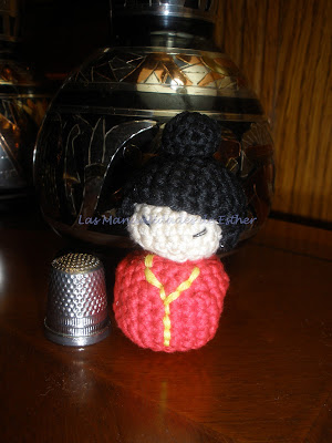 Amigurumi kokeshi realizada en enero 2013