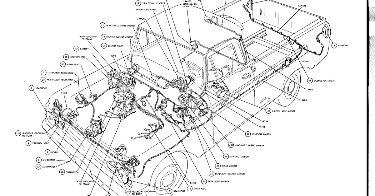 Free Auto Wiring Diagram: 1964 Ford F-100 Thru F-750 Truck Master Wiring