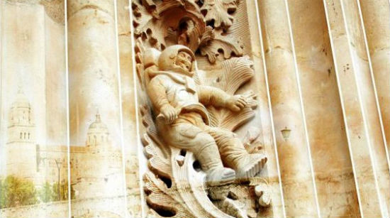 Un astronauta a la Catedral de Salamanca
