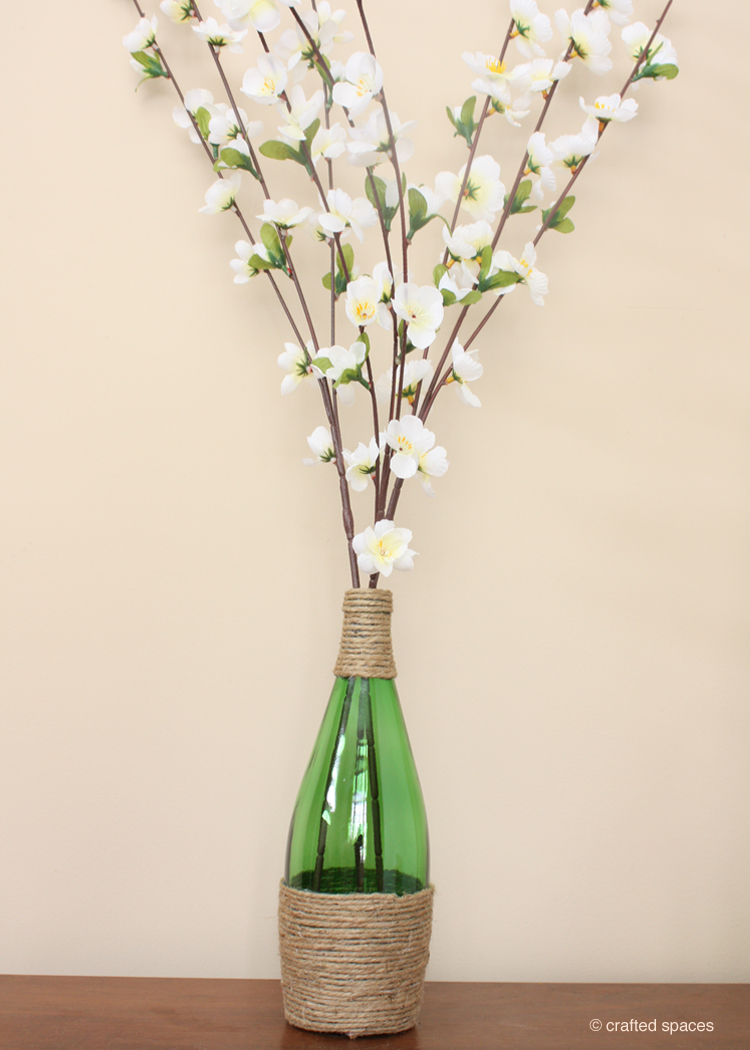Crafted Spaces Recycled Glass Bottle Vase