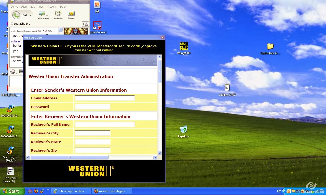 Western union bug activation serial