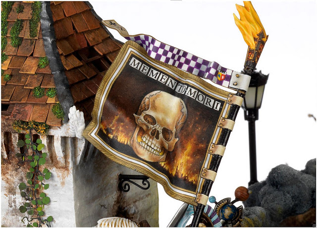 Giant attacks Empire town Diorama