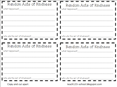 Random Acts of Kindness - Teach123