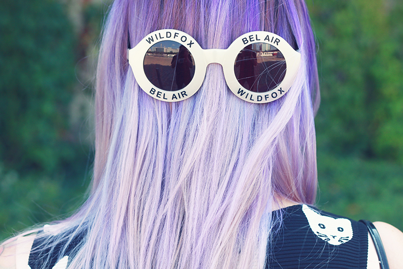 wildfox bel air sunglasses lilac hair 