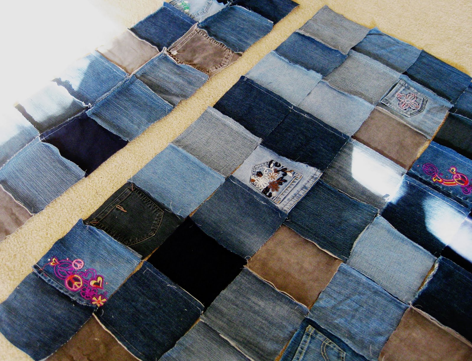 Gypsy Meadows Making a Blue Jean/Denim Quilt The Easy Way?