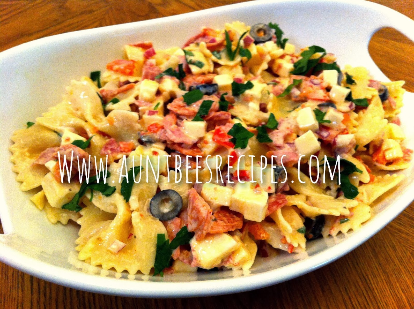 Creamy Italian Pasta Salad Aunt Bee's Recipes
