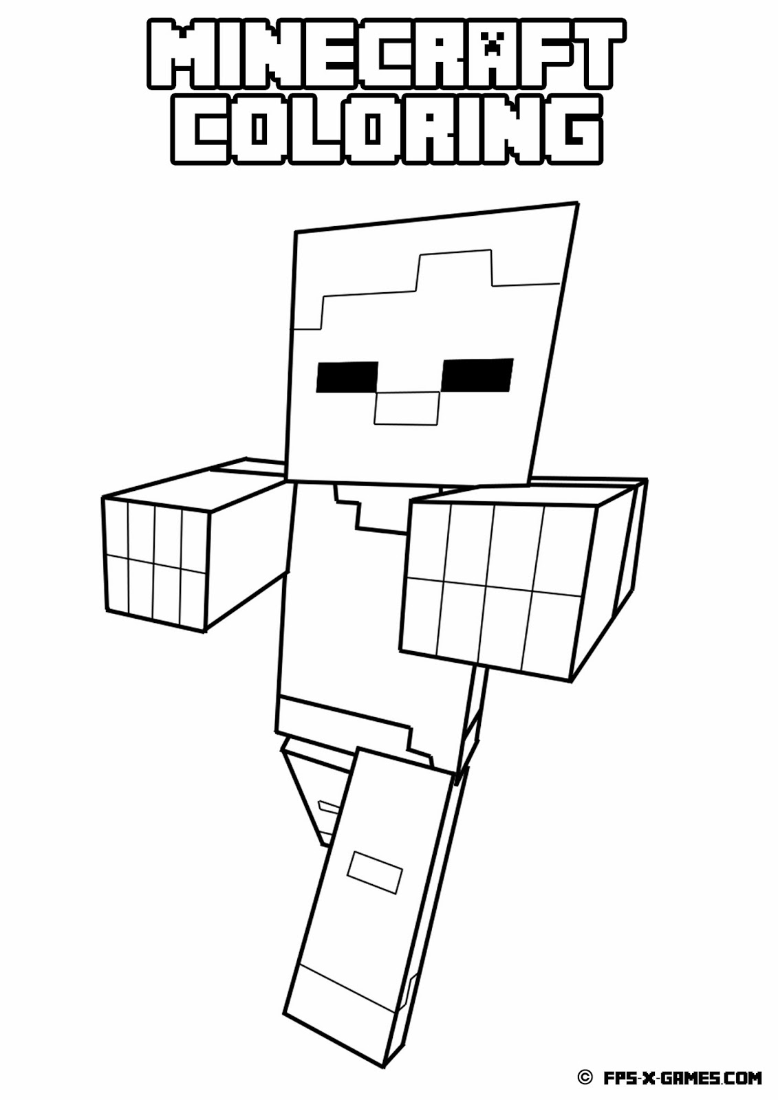 Free Coloring Pages Of Minecraft For Kids Coloring Wallpapers Download Free Images Wallpaper [coloring876.blogspot.com]