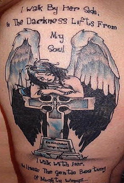 The Best Angel Tattoo Designs look good on both men and women but the type