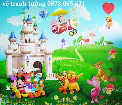 vẽ tranh tường mầm non vẽ tranh tường mẫu giáo