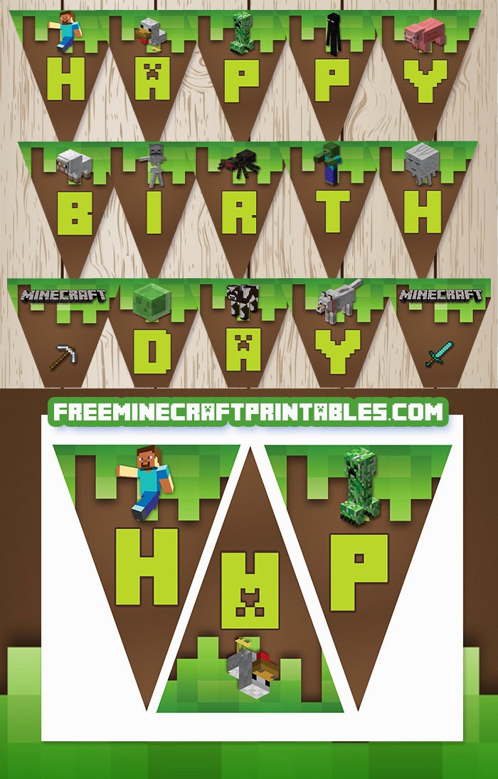 Organizador de Escritorio de Minecraft - Google Drive  Minecraft  imprimibles, Cumpleaños con tema de minecraft, Minecraft