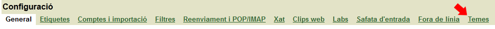 configurar temas de Gmail temas de Gmail