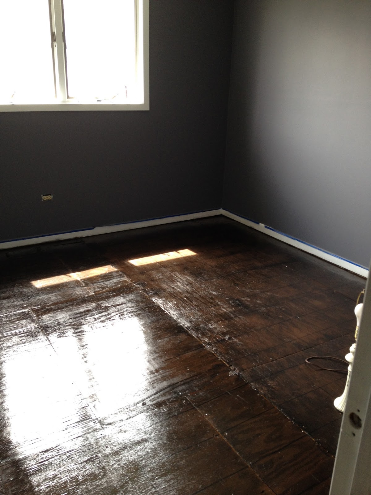 General Splendour Ugly carpet gone I painted underlayment to look