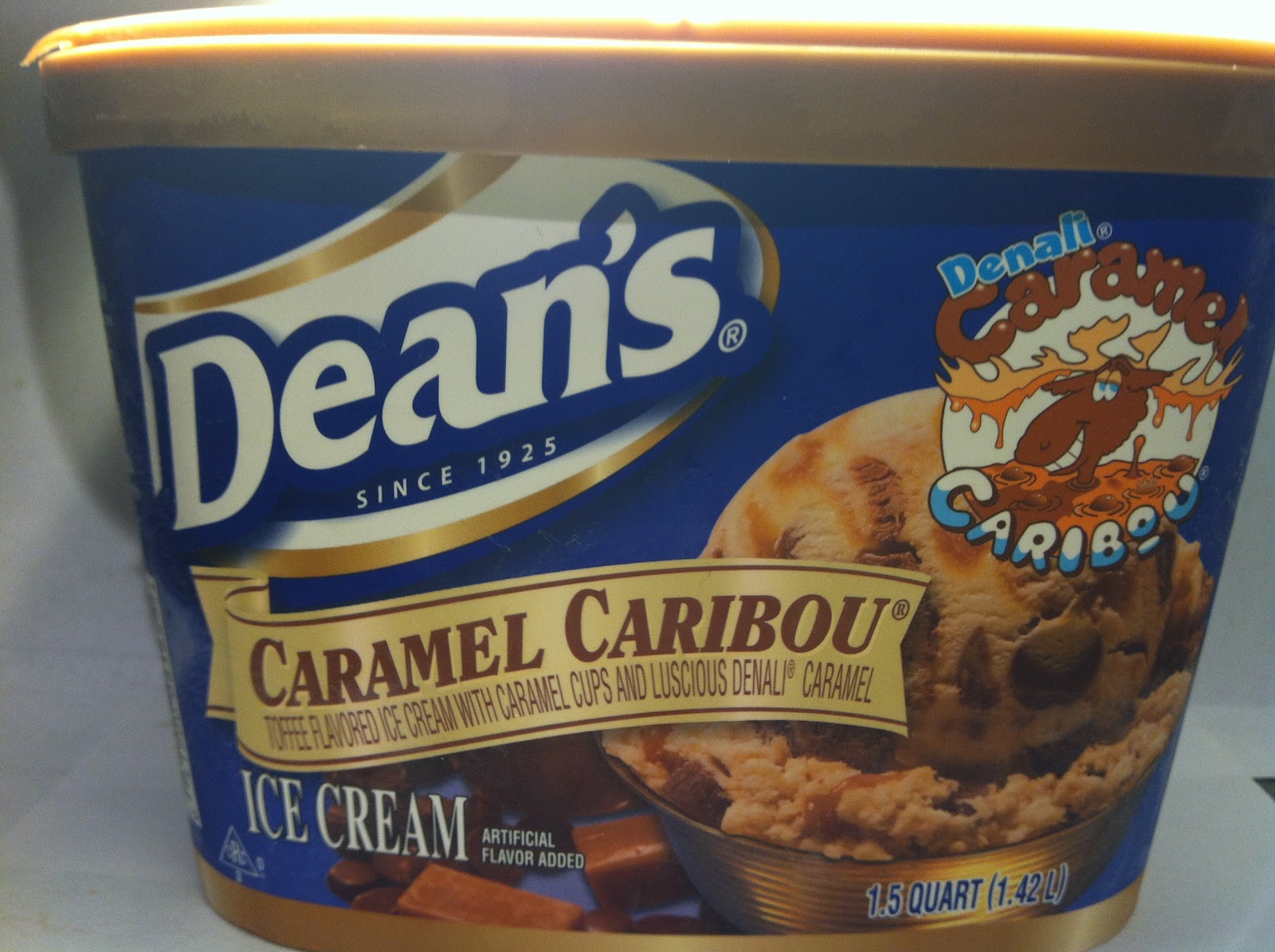 Crazy Food Dude Review Dean's Denali Caramel Caribou Ice Cream
