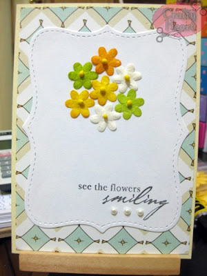 Handmade card - See the flowers smiling
