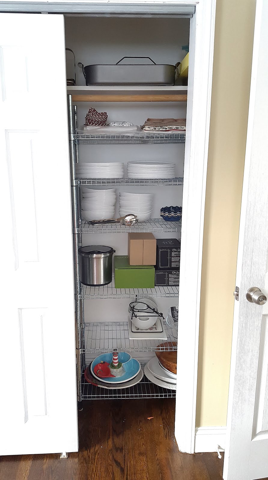 CraftyBridge Getting Organized Dining Room Closet