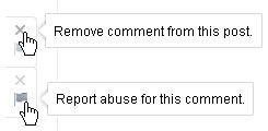 Screenshot: Remove or Report Google Plus Comments