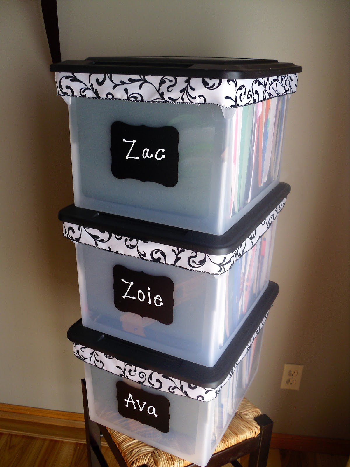 Organize this Family Organize Papers in a Kid's Memories Box