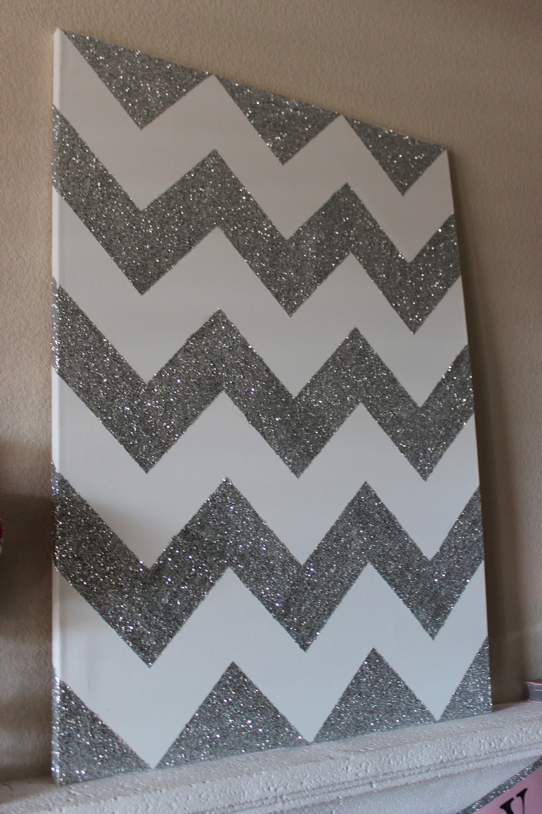 John and Rachel Glitter Chevron Canvas Tutorial