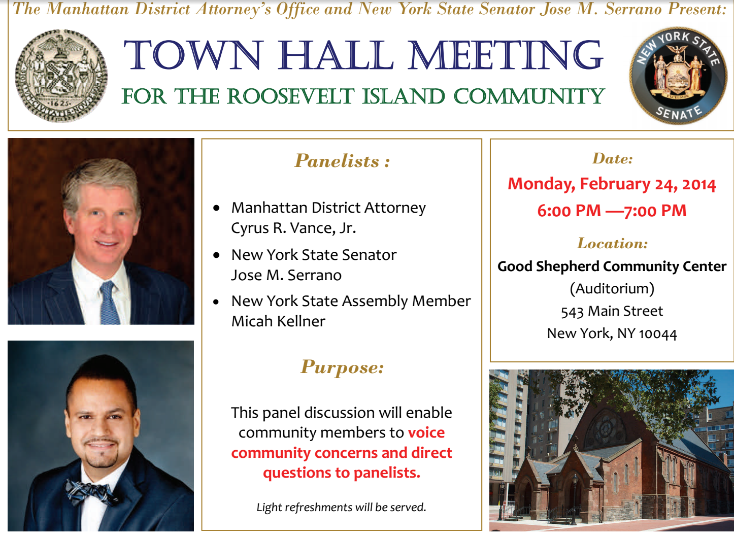 Roosevelt Islander Online Manhattan District Attorney Cyrus Vance And