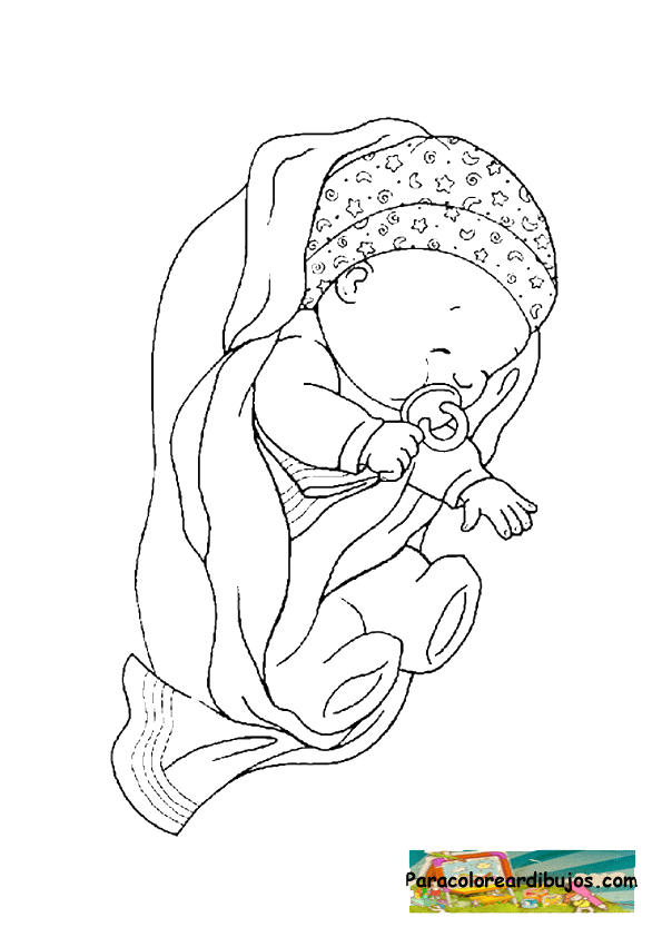 Niño lindo durmiendo en la cama con la madre. Ilustración en blanco ...