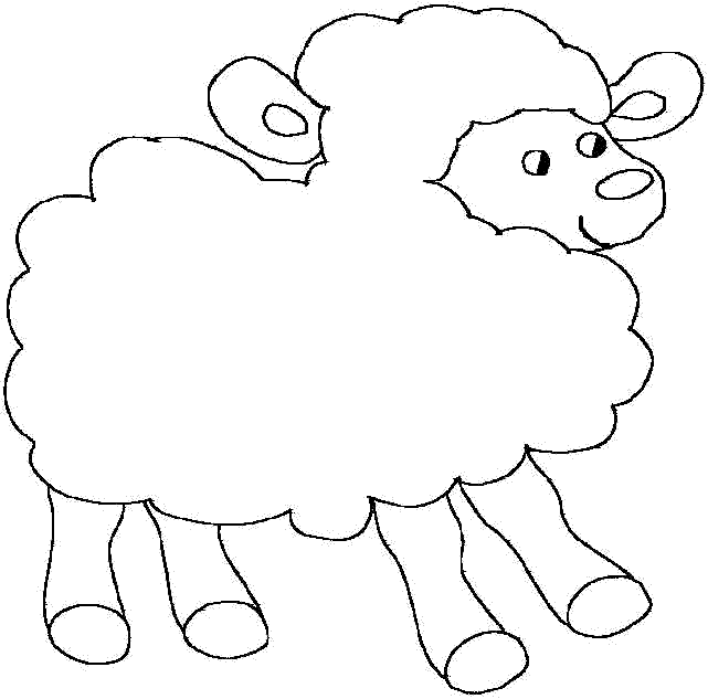 Cute Animal Sheeps Coloring Pages title=