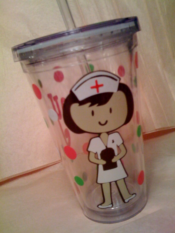 De La Design Cute Nurse Tumbler