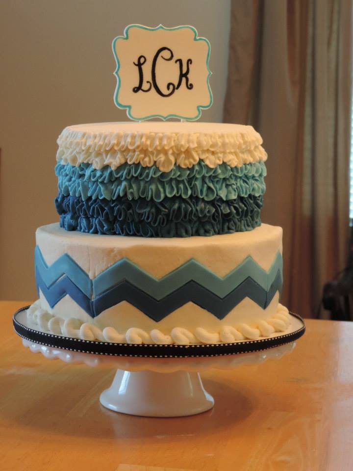 Cakes by Becky Blue Chevron Ombre