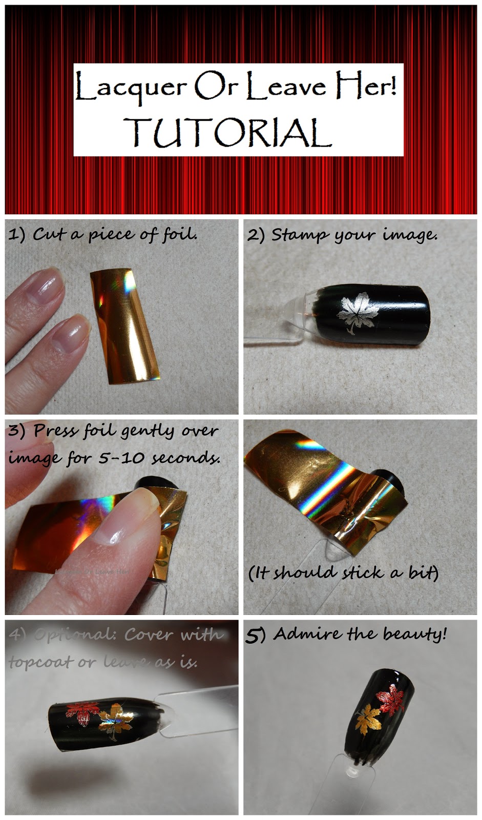 How to apply nail foils - Nail Lacquer UK