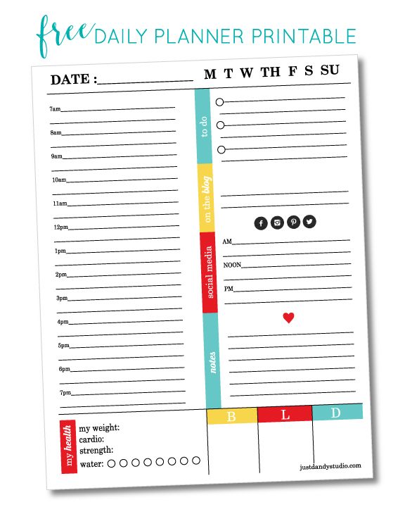 free daily planner