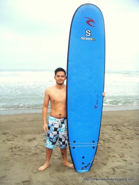 J with Surf Board