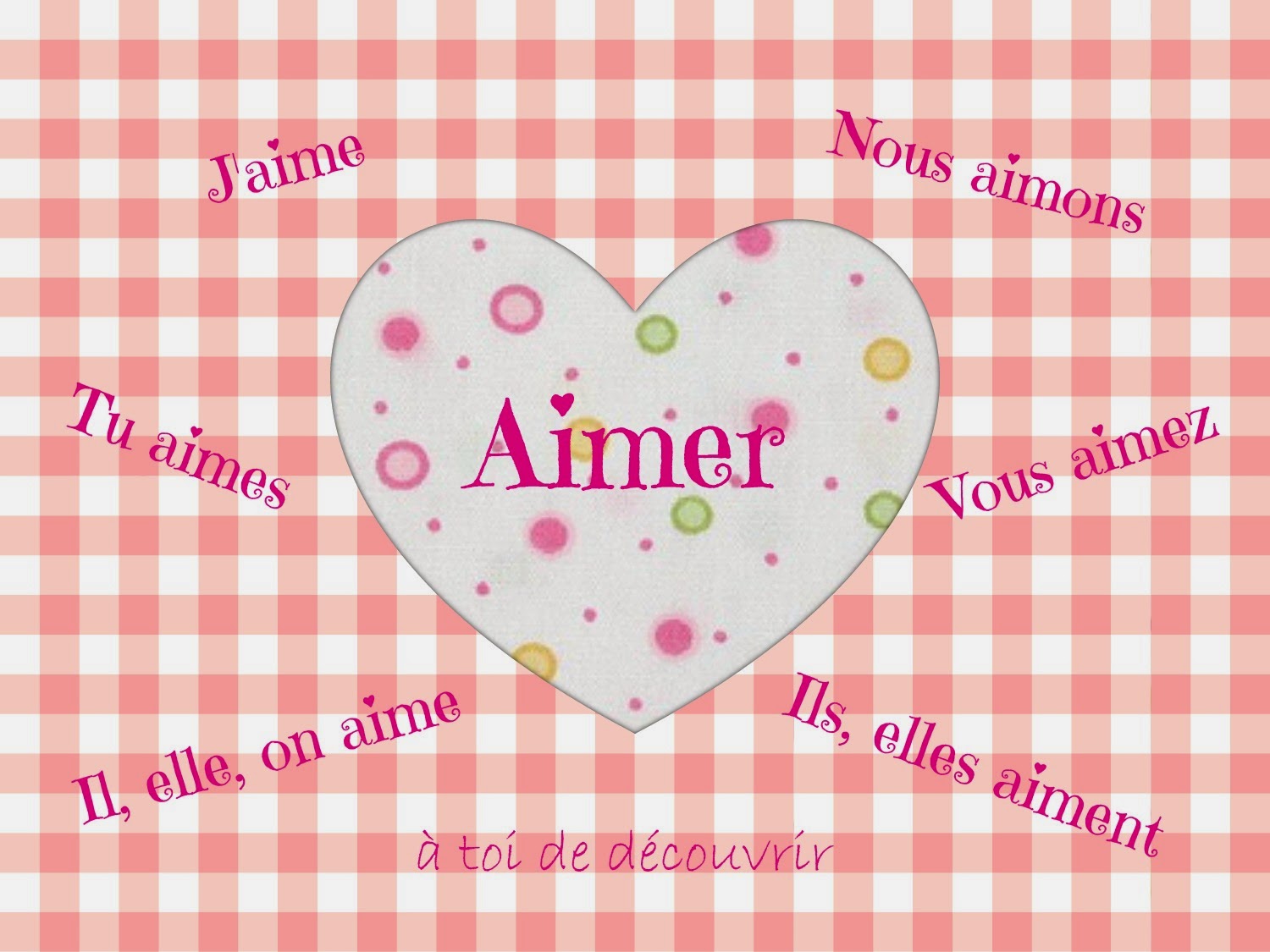 Verbe AIMER au présent de l'indicatif