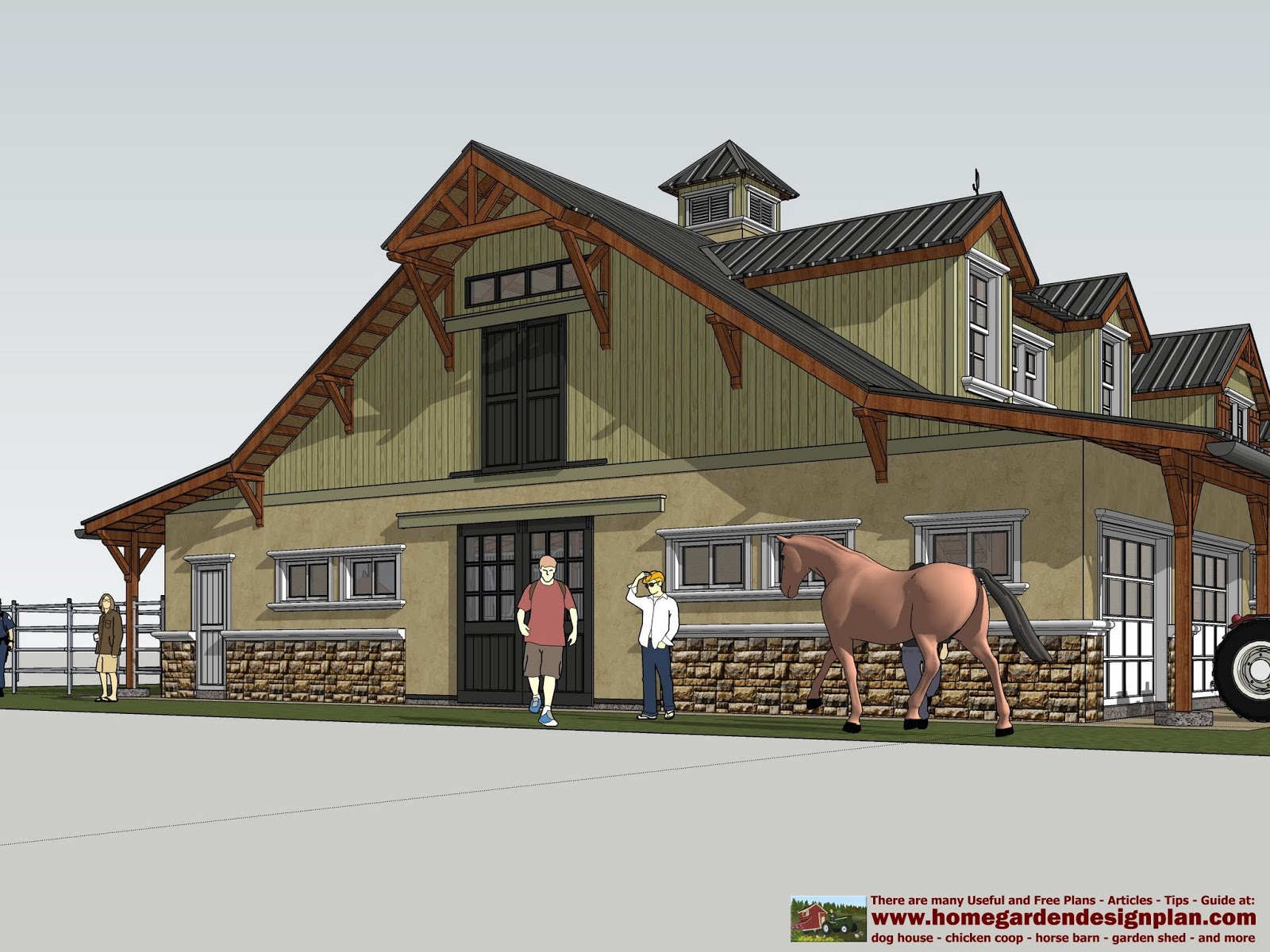 HB100 Horse Barn Plans Horse Barn Design ~ Shed Plans Ideas
