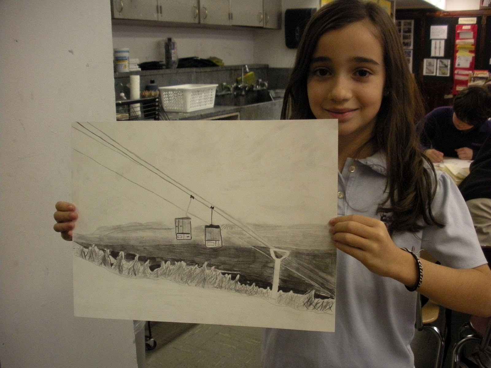 Studio Art with Ms. Hopenwasser: Grade 6: Landscape Drawings with