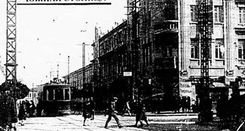 Трамвай на кресте в Симферополе