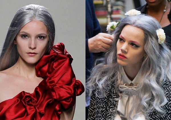 Hair Models Grey Hair Color Trends 2013