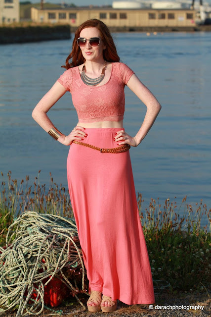 Coral Maxi Skirt Blog Review Miss Luxe