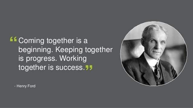 WORKING TOGETHER IS SUCCESS