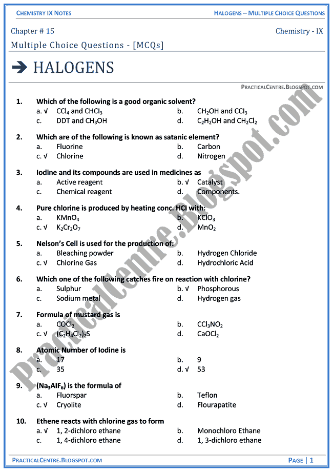 halogens-mcqs-chemistry-ix