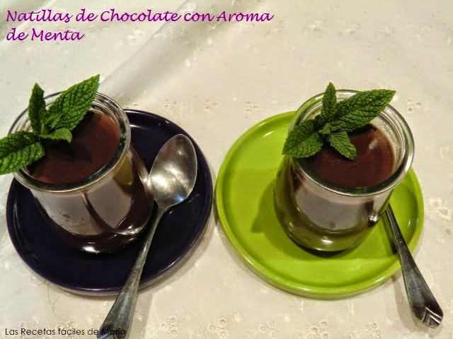 Natillas De Chocolate Con Aroma De Hierbabuena
