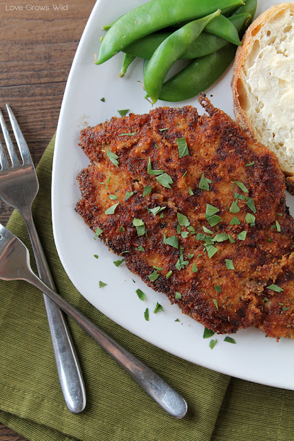 Honey Mustard Breaded Chicken - a flavorful sweet and savory chicken recipe you'll want to make over and over! Recipe at LoveGrowsWild.com