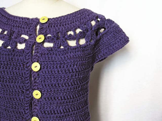 Nouveau patron de crochet : Gilet facile en grosse laine “Floralie