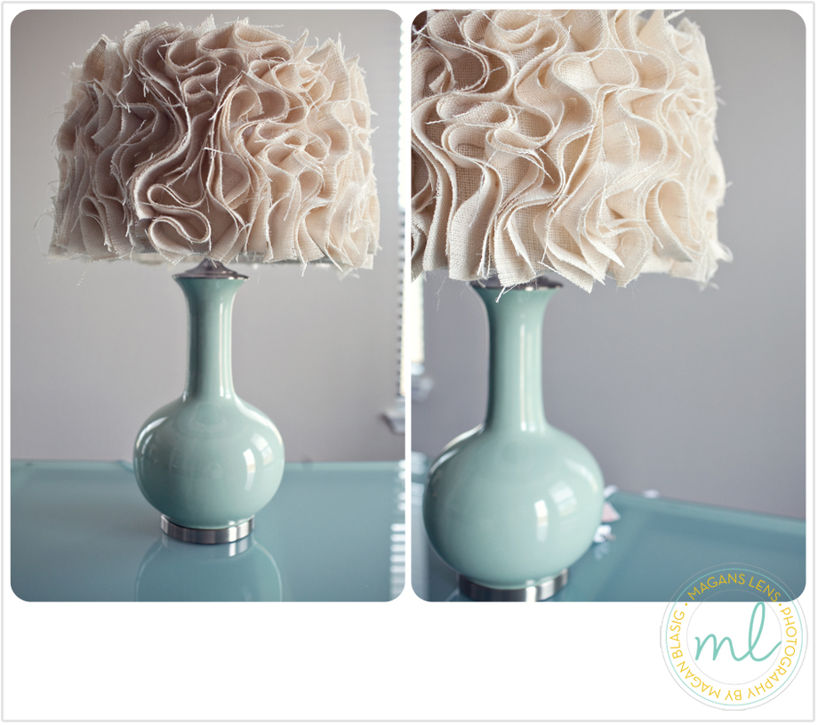 Juneberry Lane Tutorial Tuesday DIY Ruffled Fabric Lamp Shade