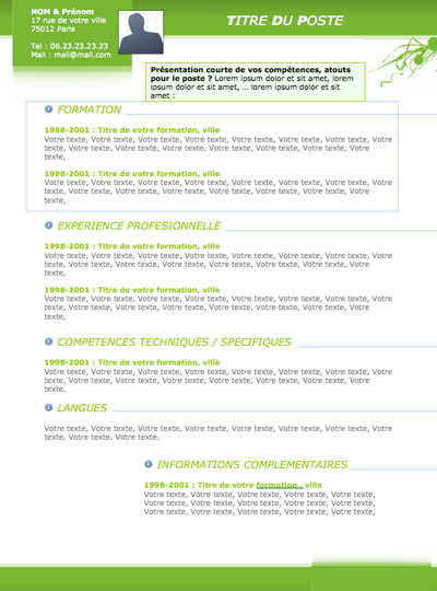 Modele cv nettoyage 